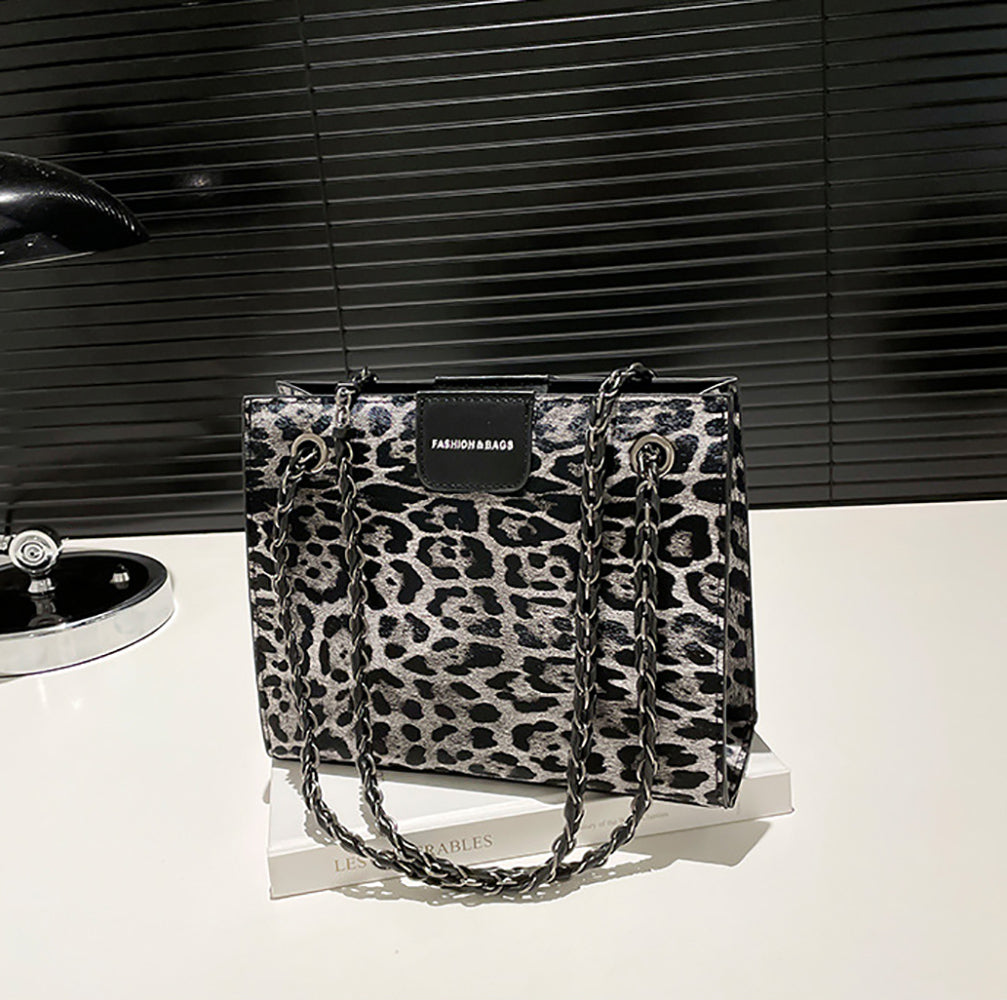 Black Printed One Handle Shoulder Bag