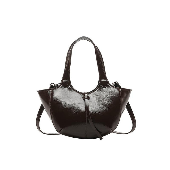 Coffee Solid Two Handles Handheld Bag