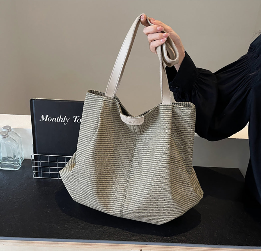 Women Striped Shopper Shoulder Bag