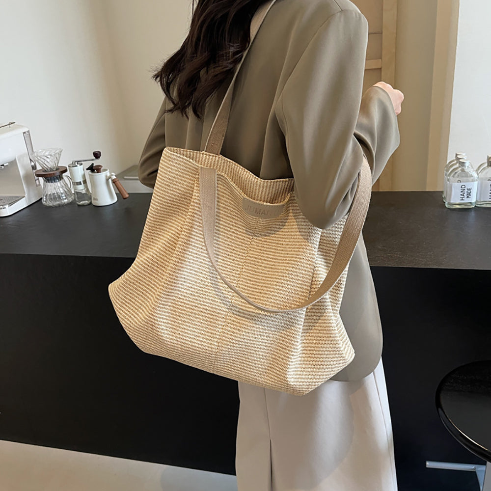 Women Striped Shopper Shoulder Bag