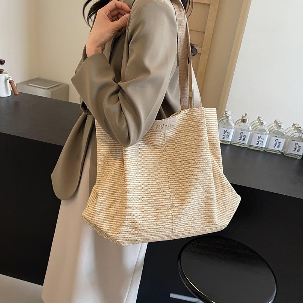 Women Striped Shopper Shoulder Bag