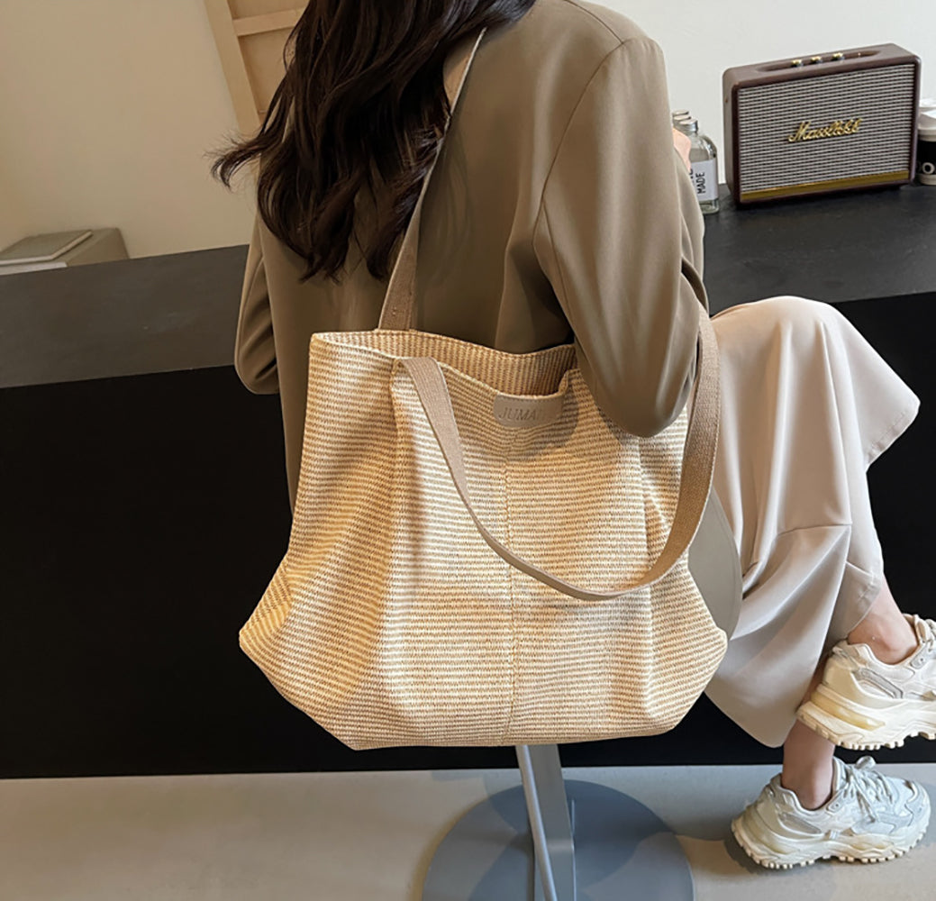 Women Striped Shopper Shoulder Bag