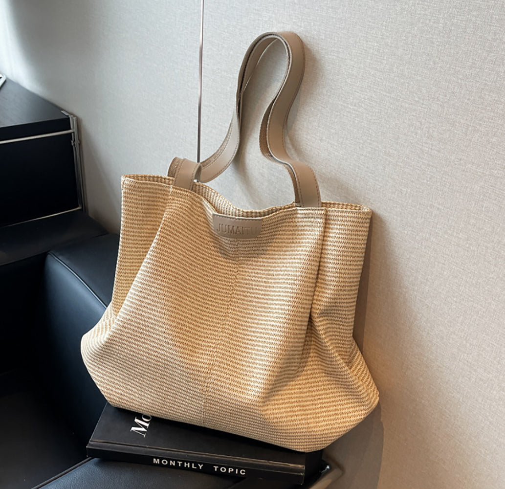 Women Striped Shopper Shoulder Bag