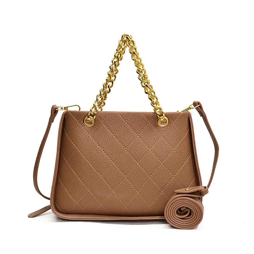 Women Textured Bowling Satchel Bag