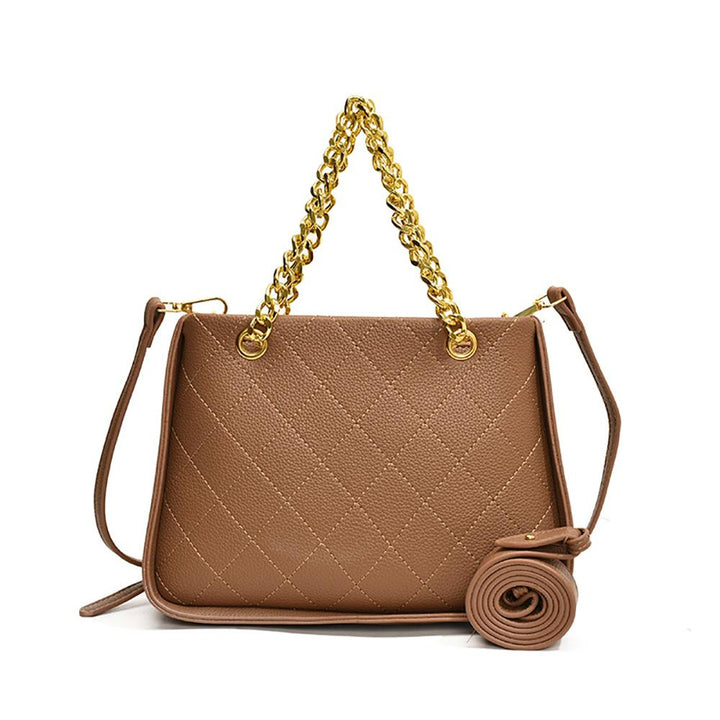 Women Textured Bowling Satchel Bag