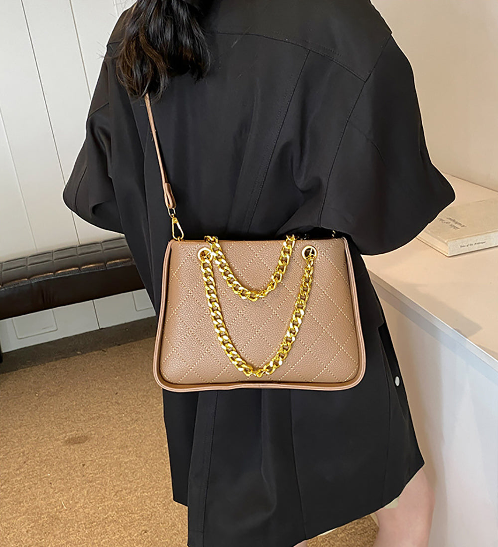 Women Textured Bowling Satchel Bag