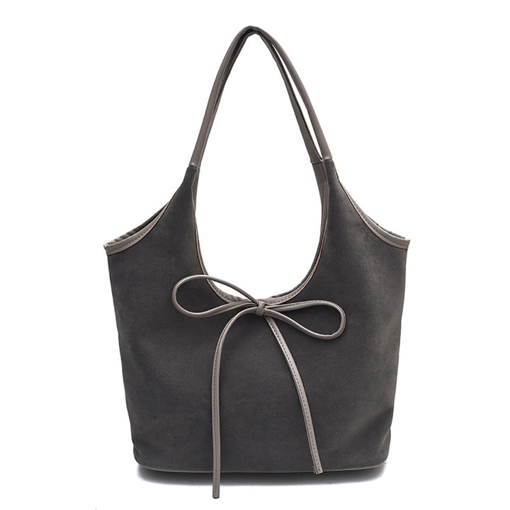Grey Solid One Handle Shoulder Bag
