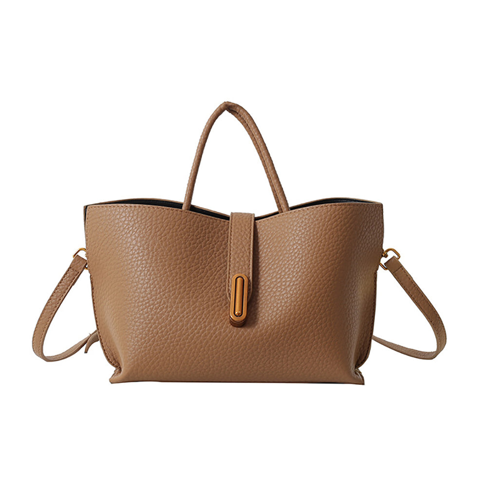 Brown Solid One Handle Sling Bag