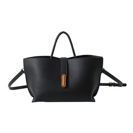 Black Solid One Handle Sling Bag
