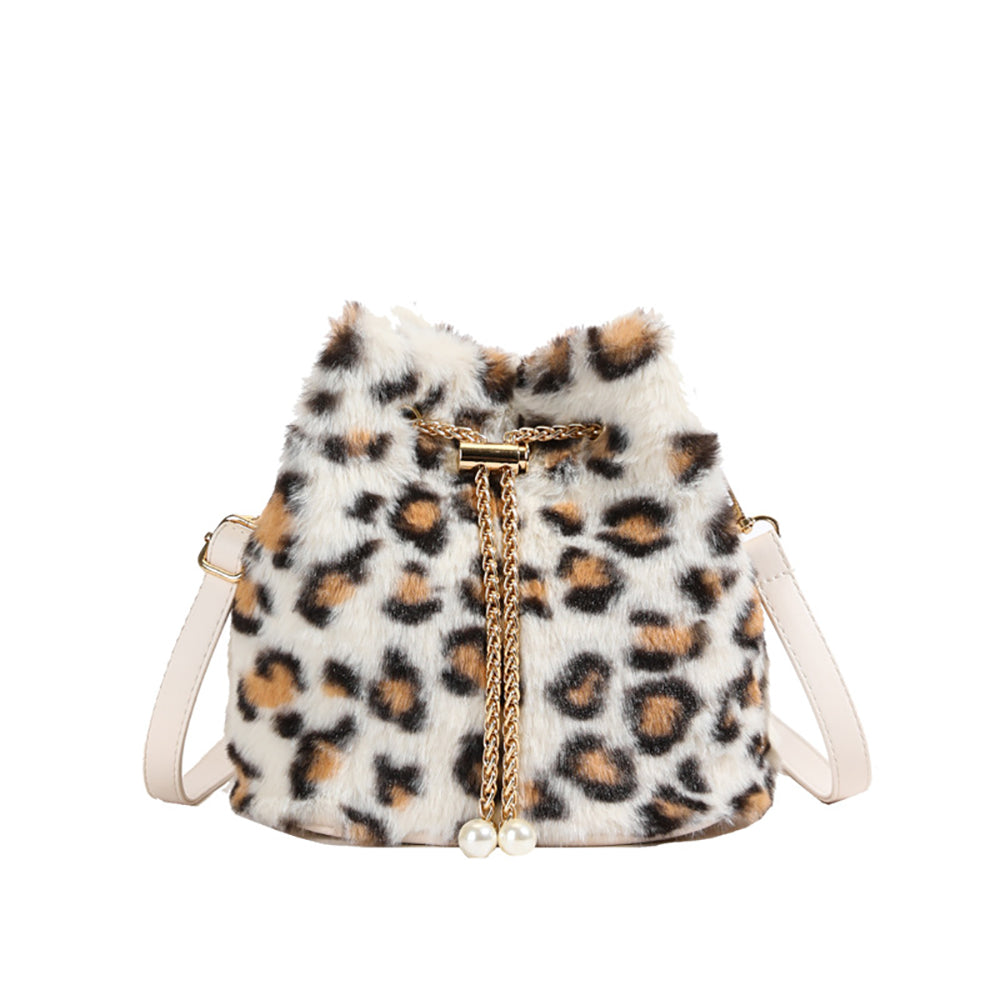 Beige Printed Two Handles Shoulder Bag