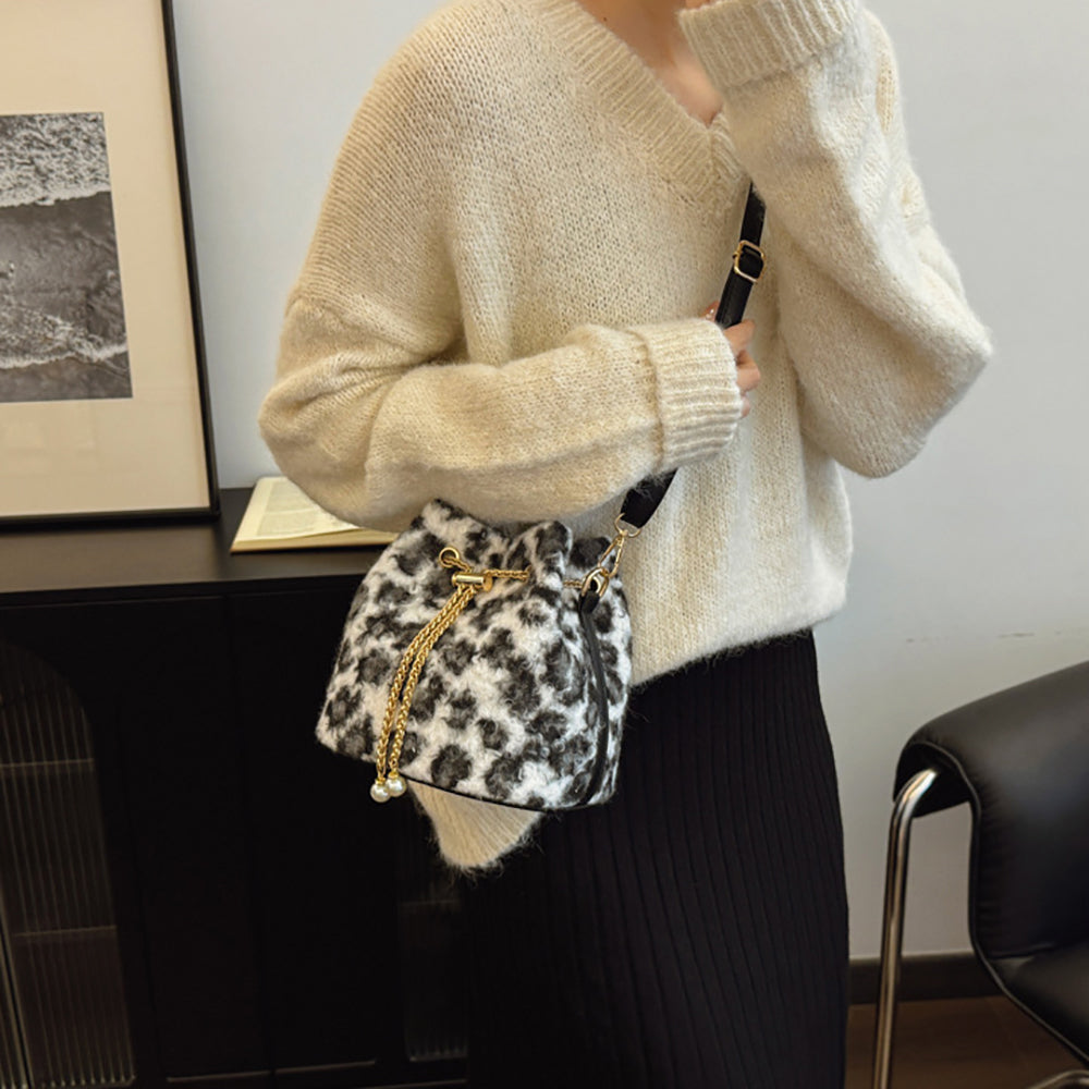 Off White Printed Two Handles Shoulder Bag