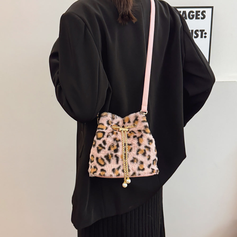 Pink Printed Two Handles Shoulder Bag