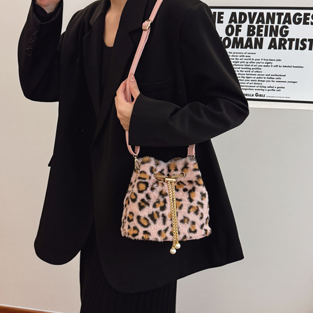 Pink Printed Two Handles Shoulder Bag