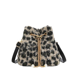 Black Printed Two Handles Shoulder Bag