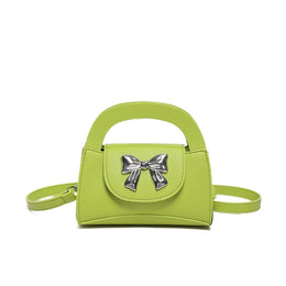 Textured Structured Bow Detail Sling Bag