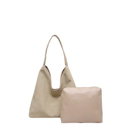 Khaki Solid One Handle Shoulder Bag