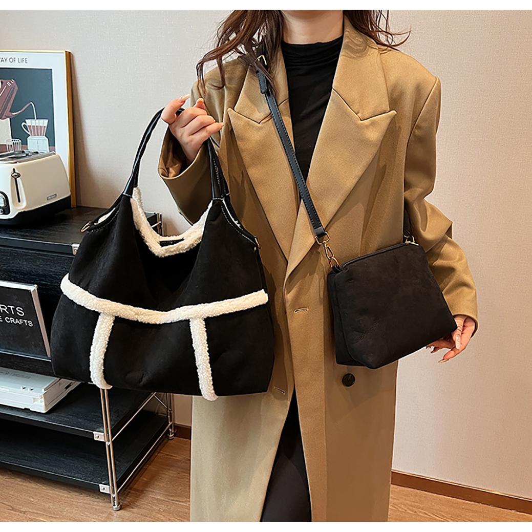 Suede Bucket Shoulder Bag