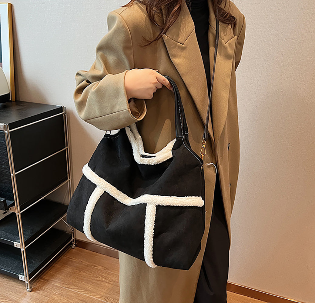 Suede Bucket Shoulder Bag