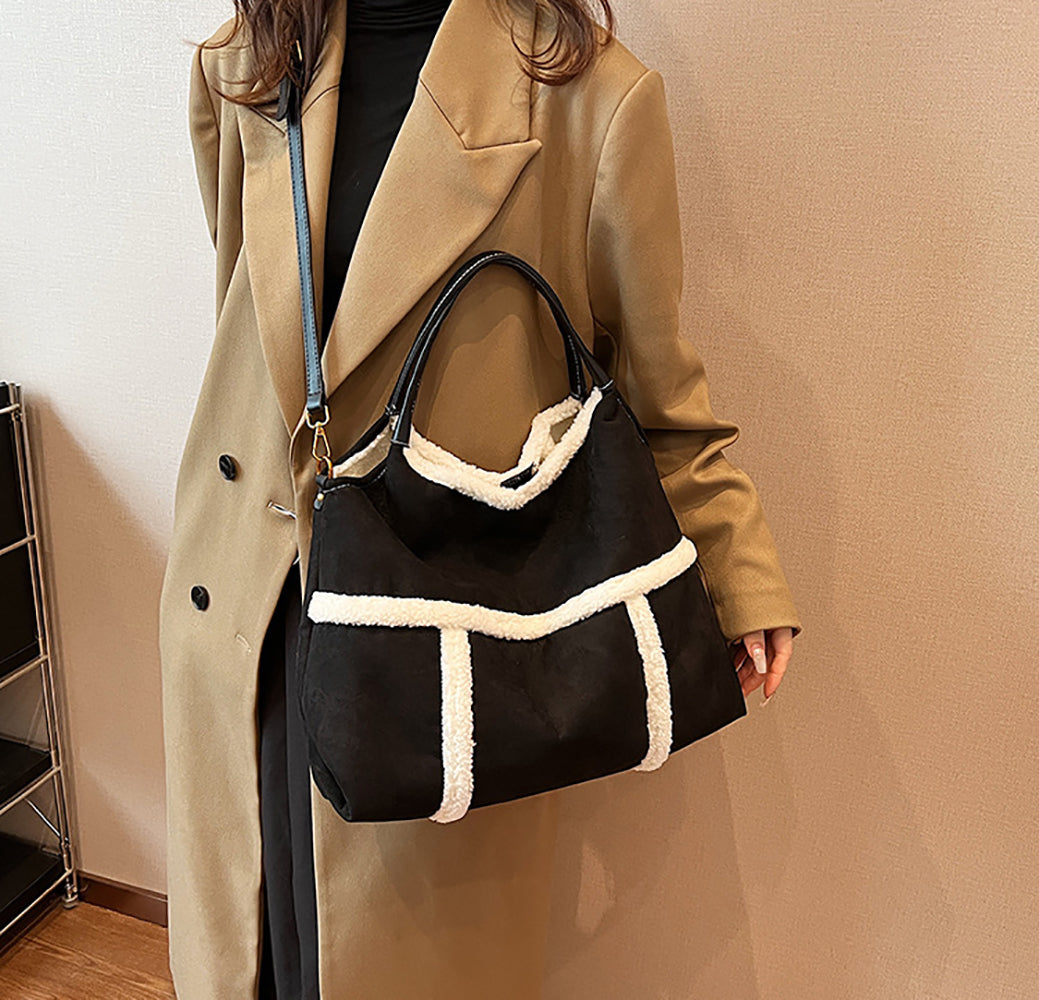 Suede Bucket Shoulder Bag