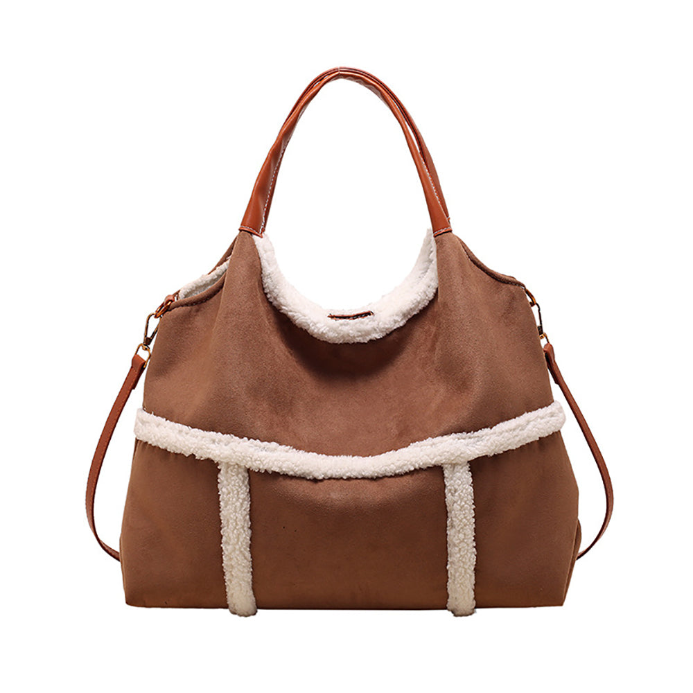Suede Bucket Shoulder Bag