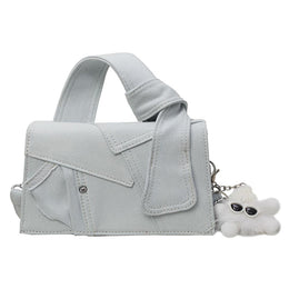 Women Textured Bowling Satchel Bag