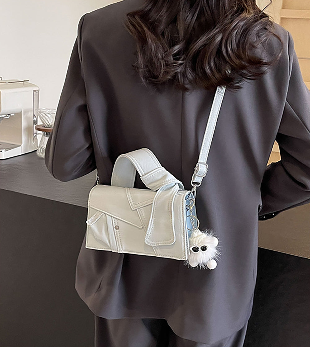 Women Textured Bowling Satchel Bag