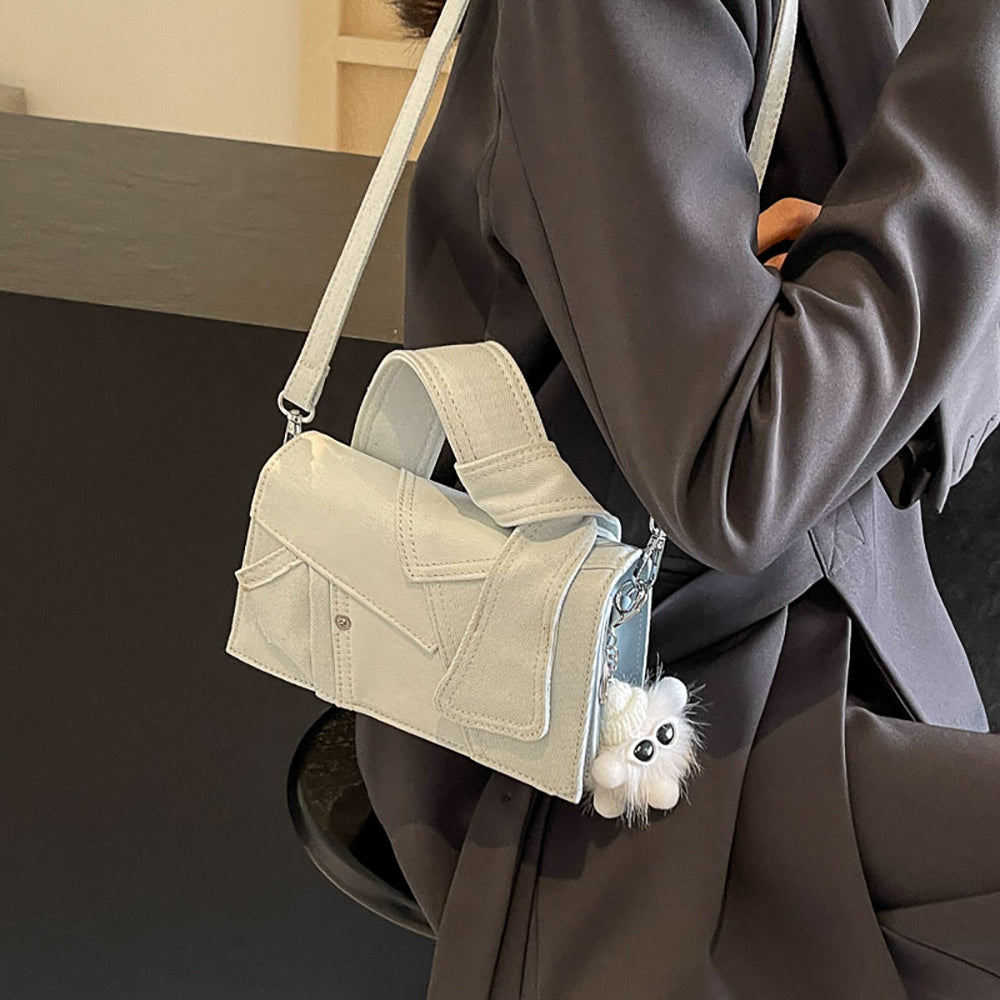 Women Textured Bowling Satchel Bag