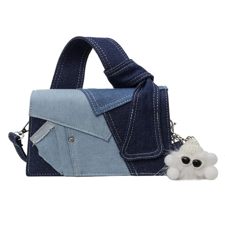 Women Colourblocked Bowling Satchel Bag