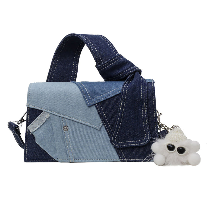 Women Colourblocked Bowling Satchel Bag