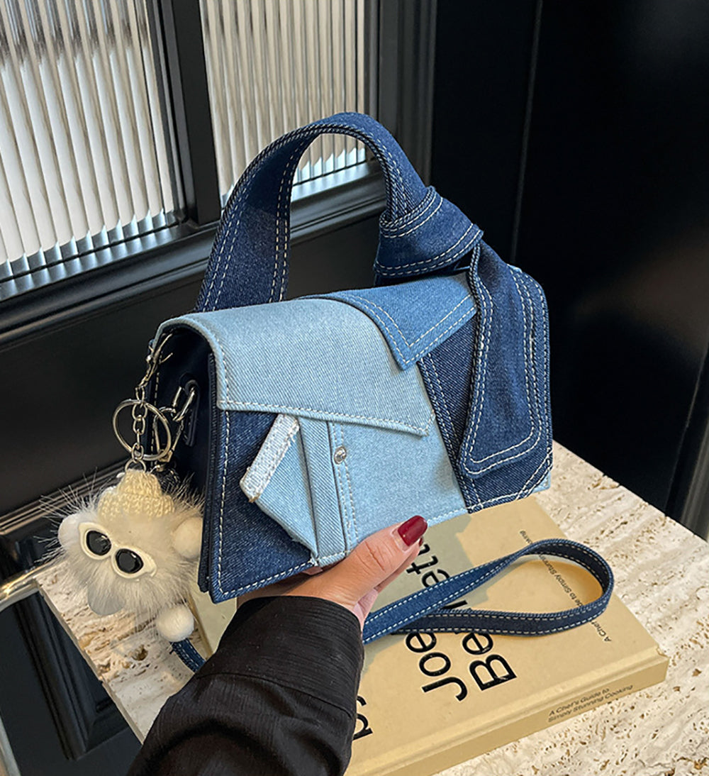 Women Colourblocked Bowling Satchel Bag