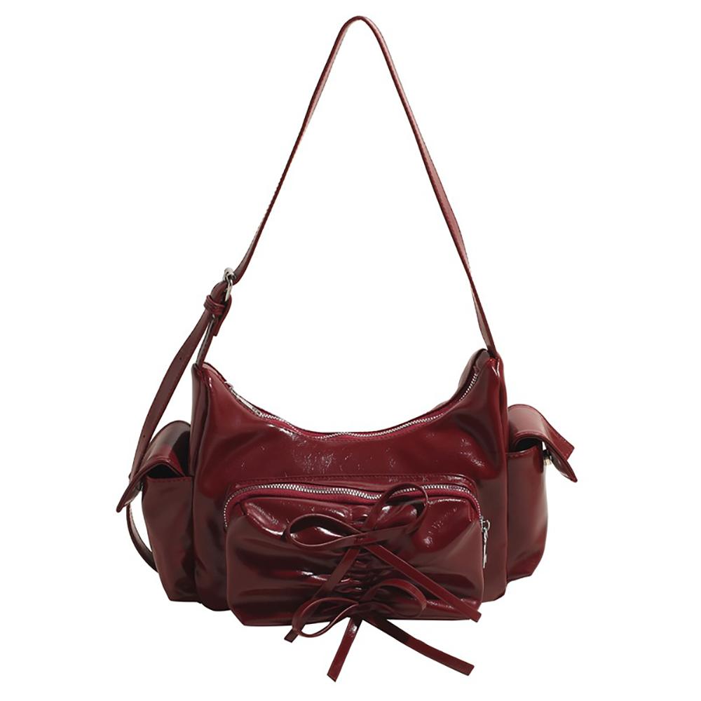 Maroon Solid One Handle Sling Bag