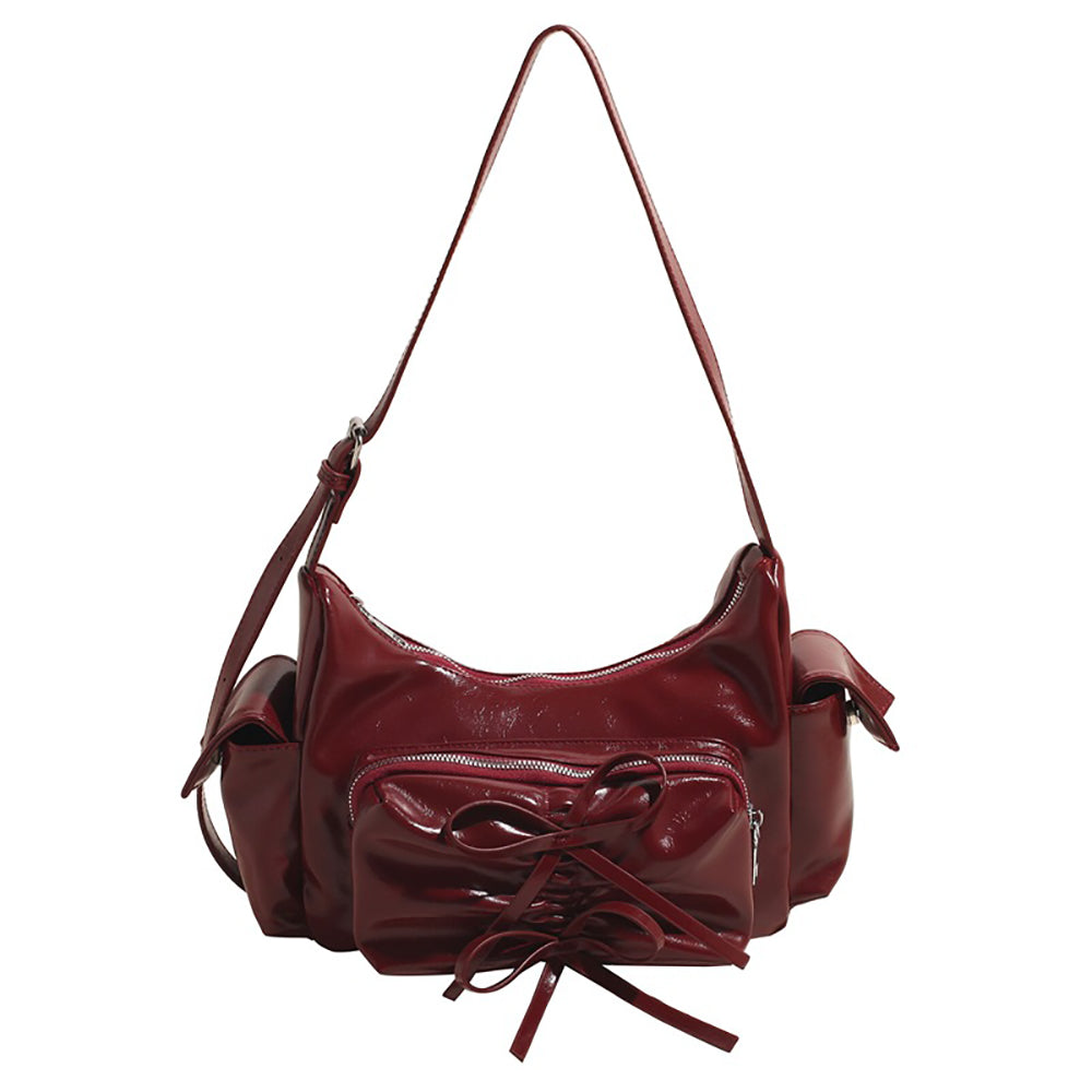 Maroon Solid One Handle Sling Bag