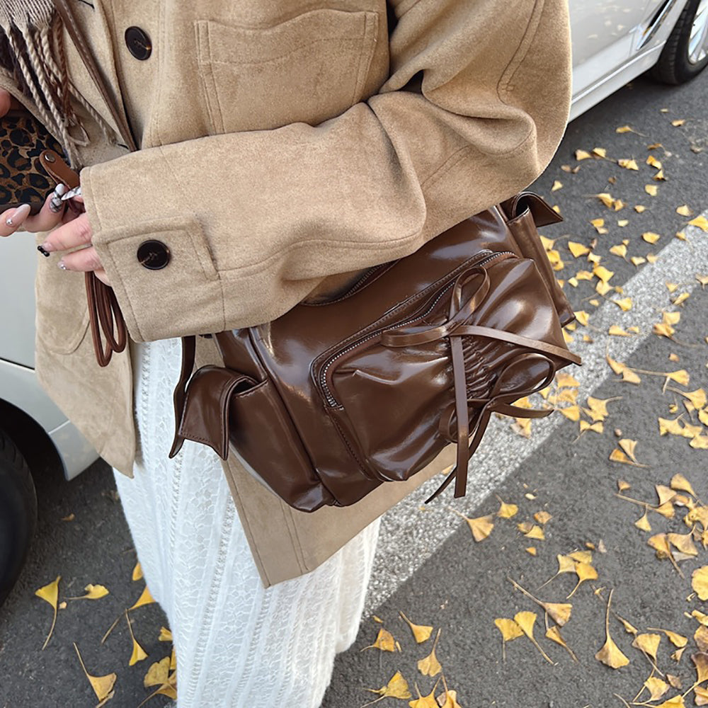 Coffee Solid One Handle Sling Bag