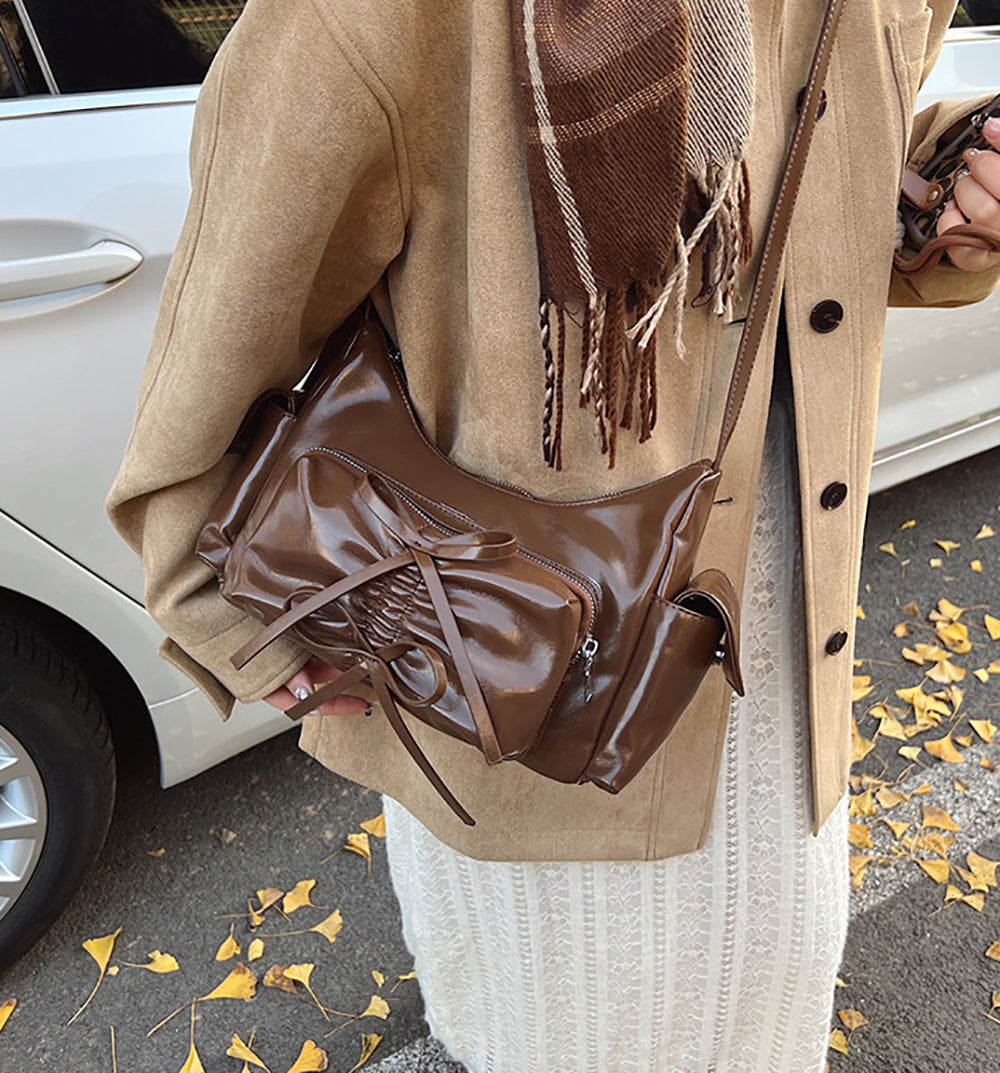Coffee Solid One Handle Sling Bag