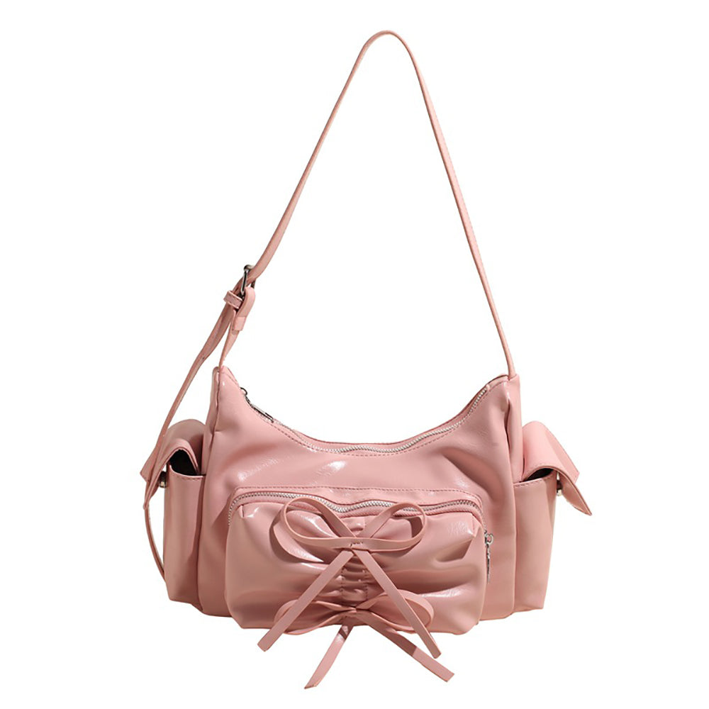 Pink Solid One Handle Sling Bag