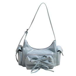 Blue Solid One Handle Sling Bag