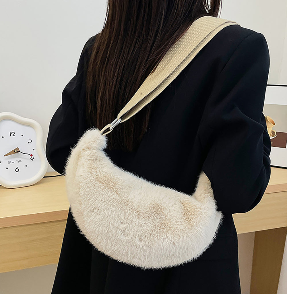 Women Self Design Half Moon Hobo Bag