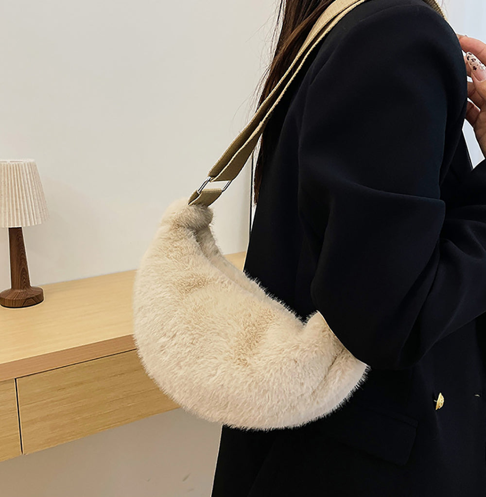 Women Self Design Half Moon Hobo Bag