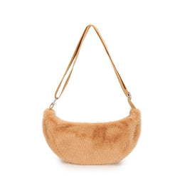 Women Self Design Half Moon Sling Bag