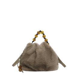 Coffee Solid Two Handles Shoulder Bag