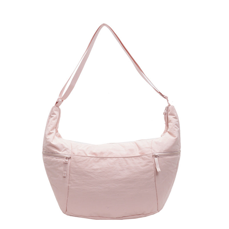 Pink Solid One Handle Shoulder Bag