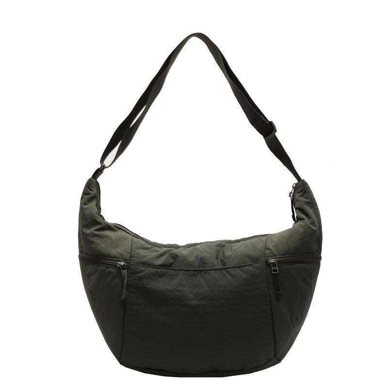 Green Solid One Handle Shoulder Bag