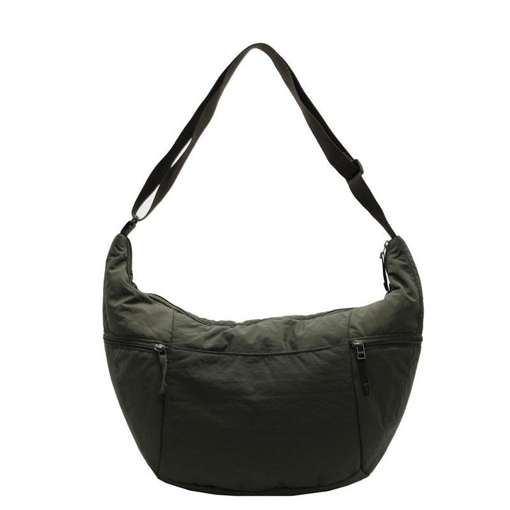 Green Solid One Handle Shoulder Bag