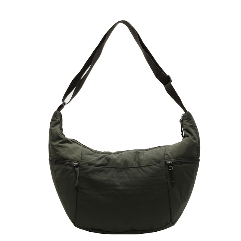 Green Solid One Handle Shoulder Bag