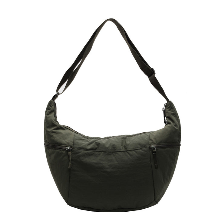 Green Solid One Handle Shoulder Bag