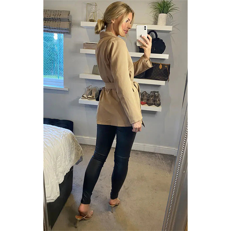 Khaki Longline Tailored Jacket