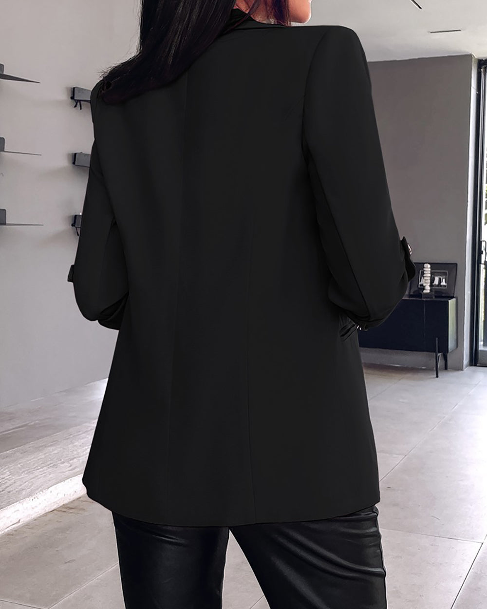 Women Lightweight Open Front Jacket
