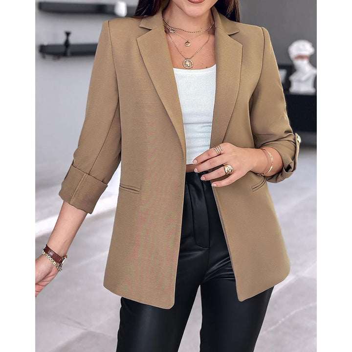 Women Lightweight Shawl Collar Open Front Jacket