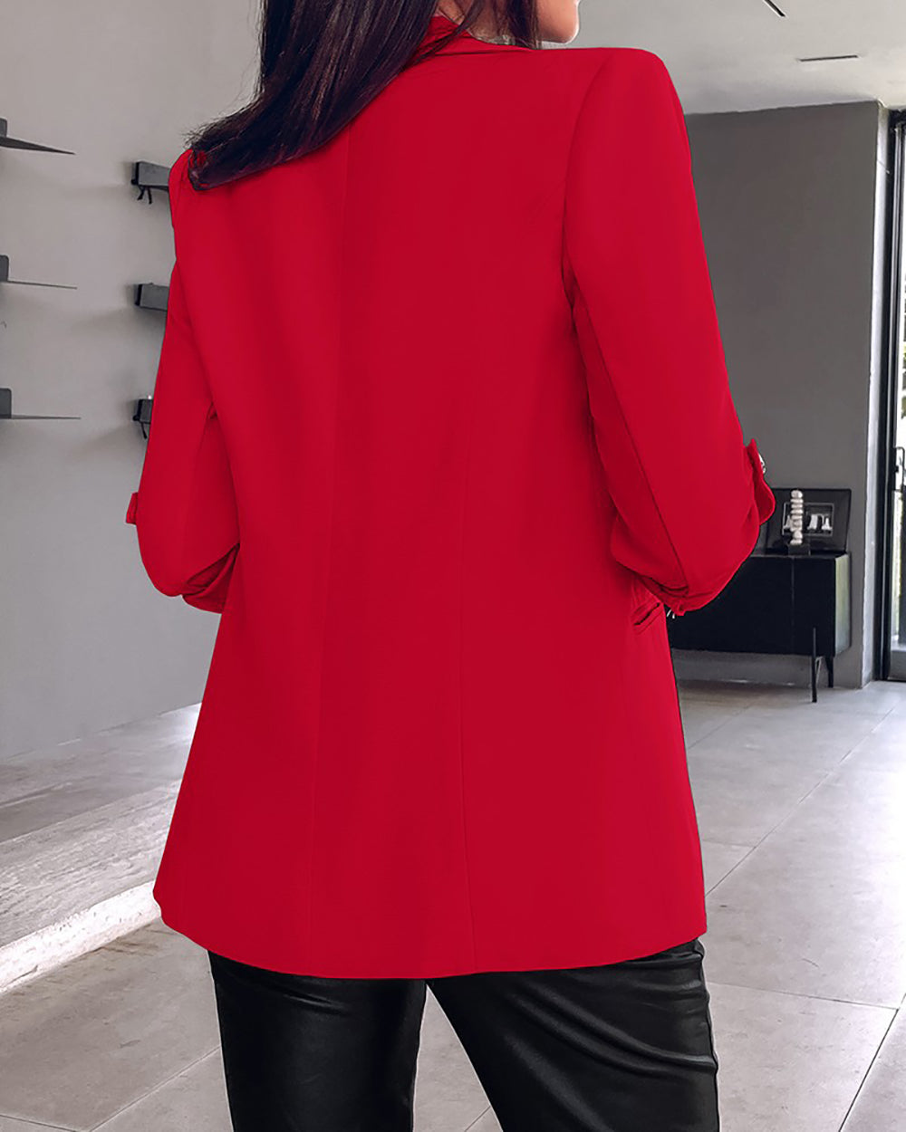 Women Lightweight Open Front Jacket
