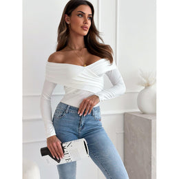 Women Solid Off-Shoulder Top